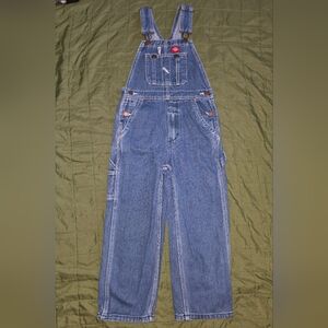 Boys Dickies Blue Denim Overalls Size 5/6